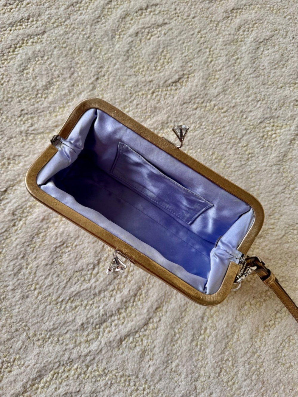 Coach Gold Metallic Kiss Lock Wristlet - Picture 7 of 11